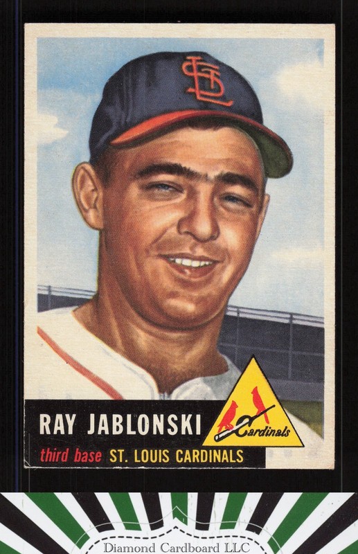 1953 Topps #189 Ray Jablonski EXMT h, front
