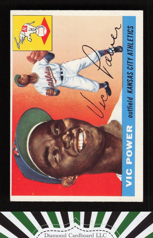 1955 Topps #30 Vic Power VGEX+ b, front