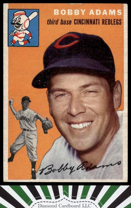 1954 Topps #123 Bobby Adams VG+ b, front