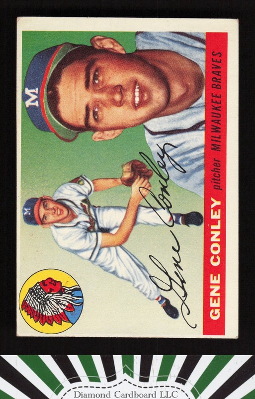 1955 Topps #81 Gene Conley VG+ d, front