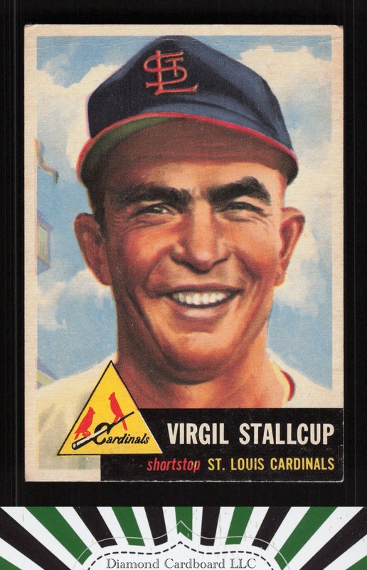 1953 Topps #180 Virgil Stallcup FR [DEAD CENTERED] b, front