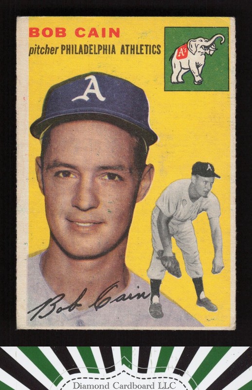 1954 Topps #61 Bob Cain VG h, front