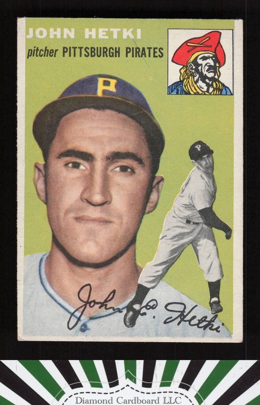 1954 Topps #161 John Hetki VGEX b, front