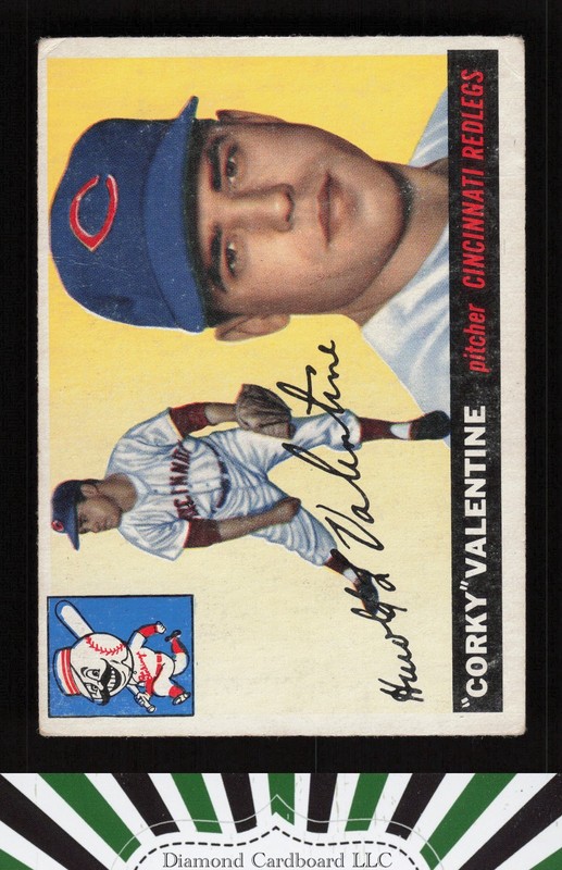 1955 Topps #44 Corky Valentine VG k, front