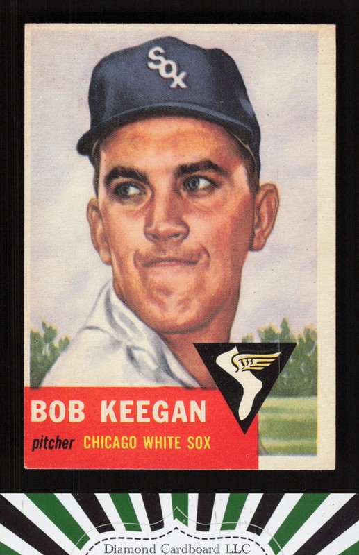1953 Topps #196 Bob Keegan EX h, front