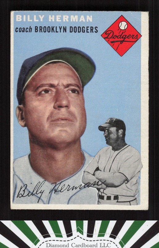 1954 Topps #86 Billy Herman VG f, front
