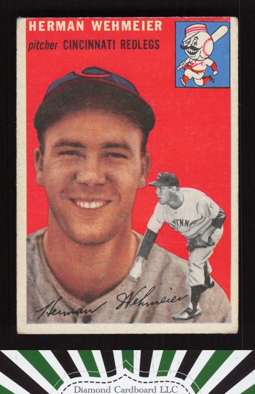 1954 Topps #162 Herman Wehmeier VG b, front
