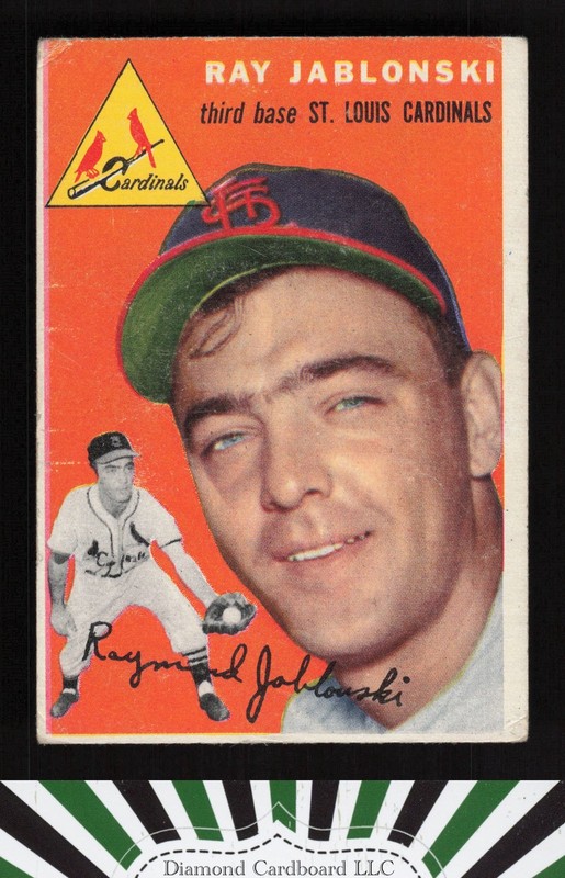 1954 Topps #26 Ray Jablonski GD b, front
