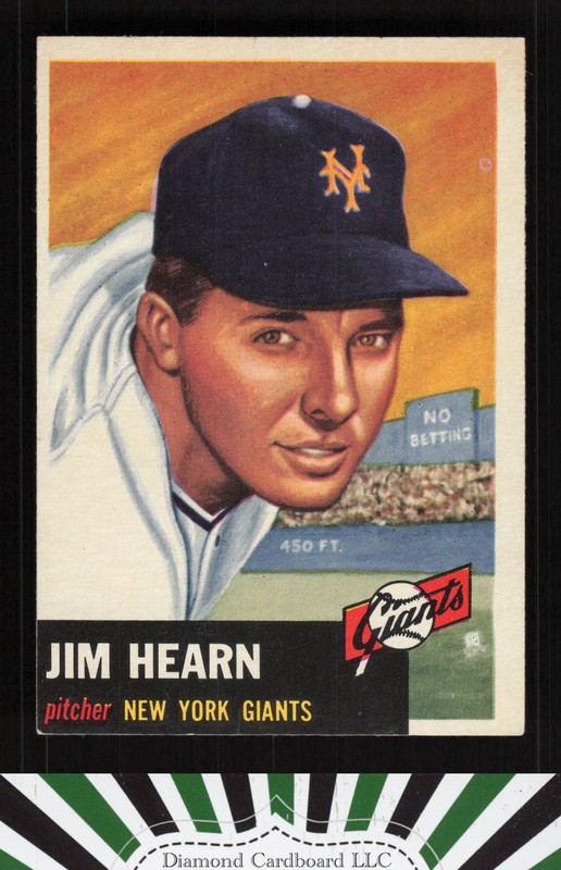 1953 Topps #38 Jim Hearn EX j, front