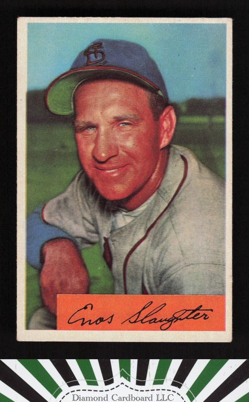 1954 Bowman #62 Enos Slaughter VGEX e, front