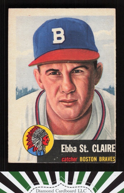 1953 Topps #91 Ebba St. Claire : Bio uses black text VGEX e, front