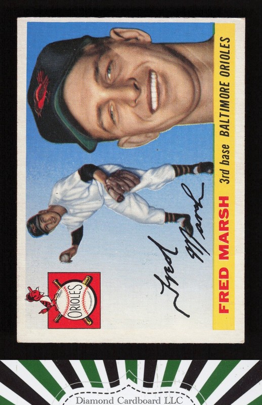 1955 Topps #13 Fred Marsh VGEX g, front