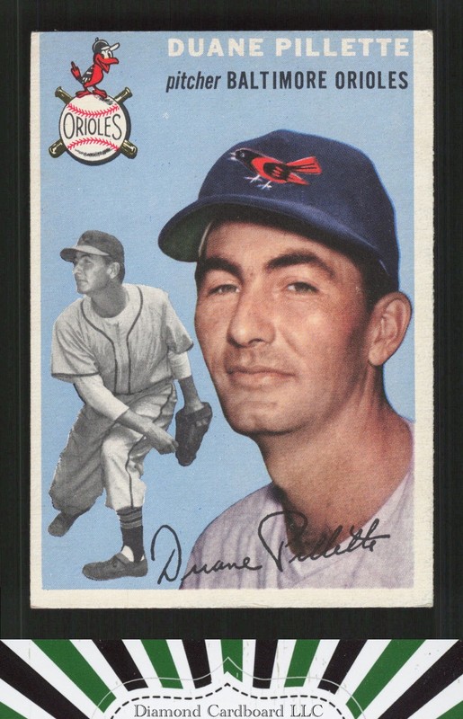1954 Topps #107 Duane Pillette EX b, front