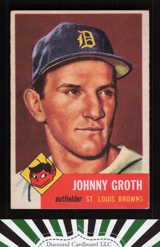 1953 Topps #36 Johnny Groth VGEX b, front