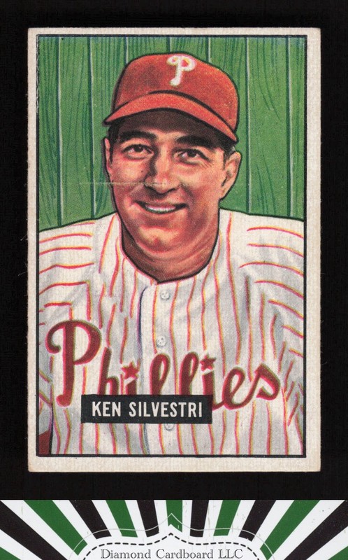 1951 Bowman #256 Ken Silvestri VGEX, front