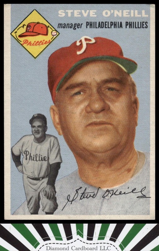 1954 Topps #127 Steve O'Neill VGEX d, front