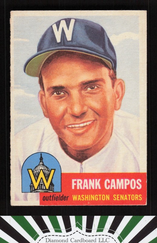 1953 Topps #51 Frank Campos VG+ g, front