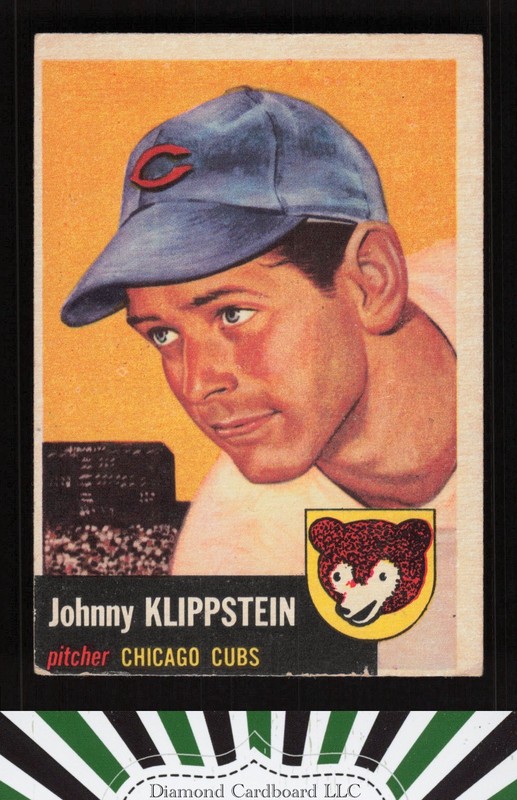 1953 Topps #46 Johnny Klippstein VGEX c, front