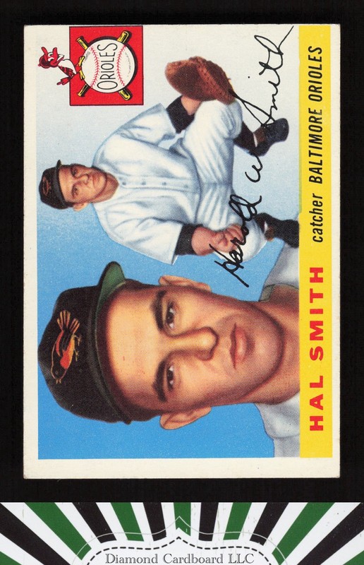 1955 Topps #8 Hal Smith VGEX r, front