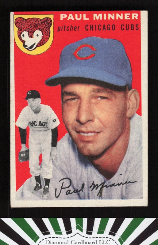 1954 Topps #28 Paul Minner EX g, front