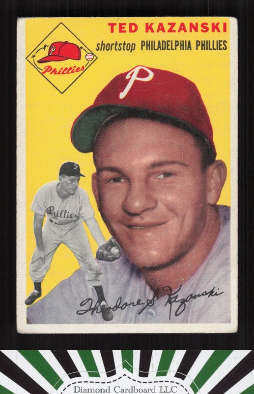 1954 Topps #78 Ted Kazanski VG n, front