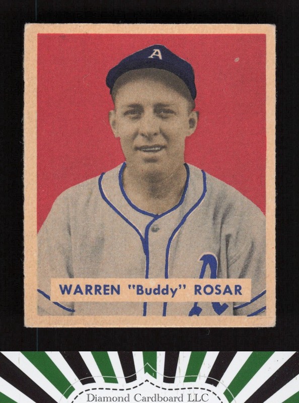 1949 Bowman #138 Warren "Buddy" Rosar VGEX+ [GOOD CENTERING] a, front