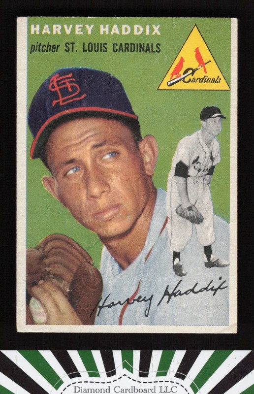 1954 Topps #9 Harvey Haddix VG+ c, front