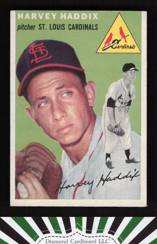 1954 Topps #9 Harvey Haddix VGEX+ a, front