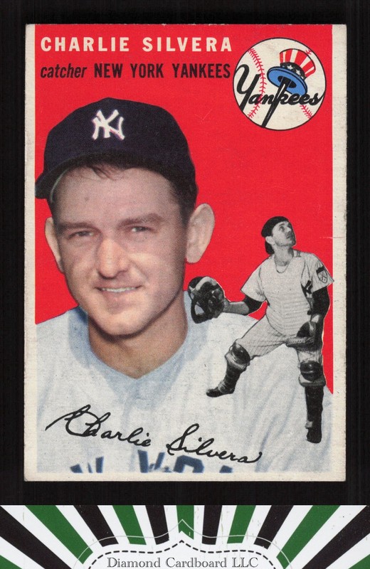 1954 Topps #96 Charlie Silvera VG e, front
