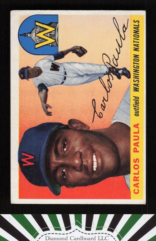 1955 Topps #97 Carlos Paula VG+ f, front