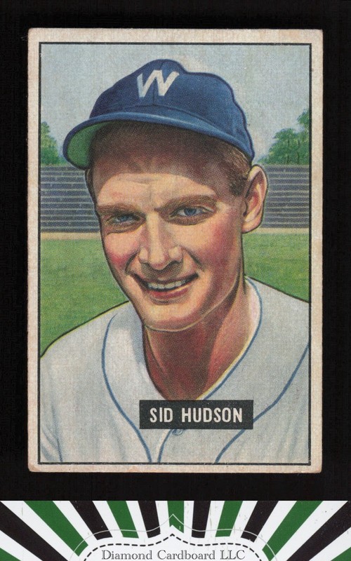 1951 Bowman #169 Sid Hudson VG, front