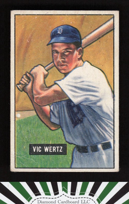 1951 Bowman #176 Vic Wertz GD+, front