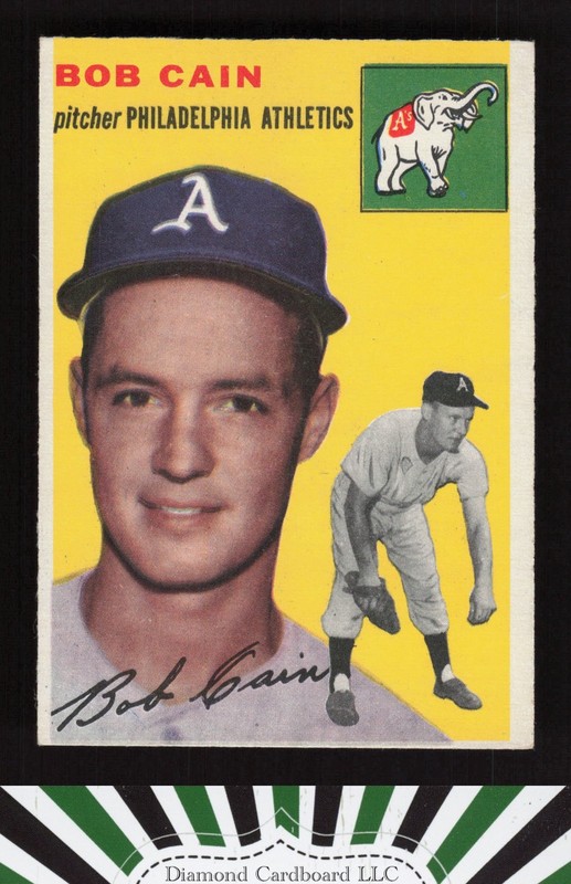 1954 Topps #61 Bob Cain VGEX o, front