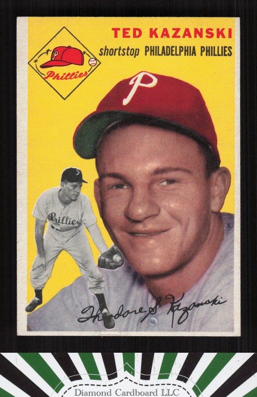 1954 Topps #78 Ted Kazanski NM h, front