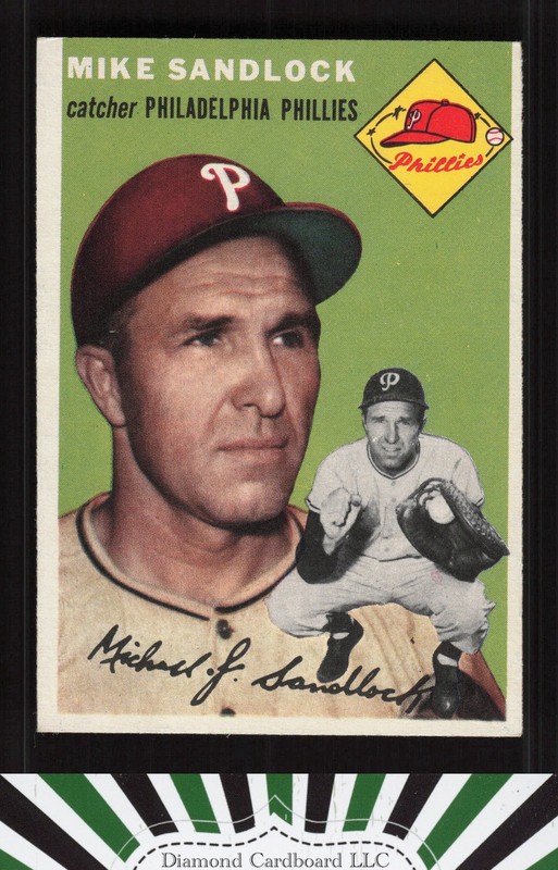 1954 Topps #104 Mike Sandlock EXMT c, front