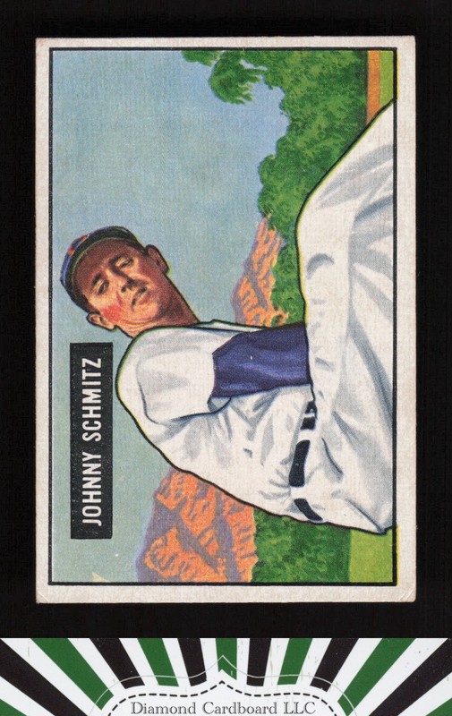 1951 Bowman #69 Johnny Schmitz VGEX, front