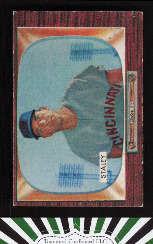 1955 Bowman #155 Jerry Staley VGEX, front