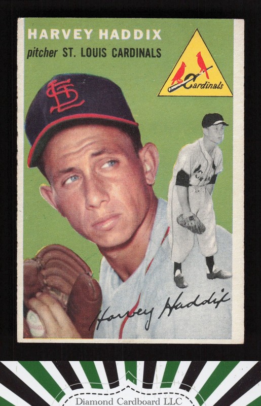 1954 Topps #9 Harvey Haddix VGEX l, front