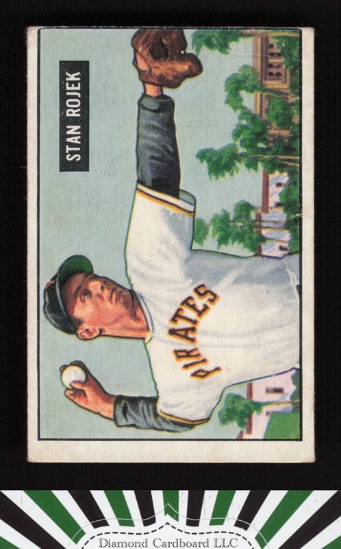 1951 Bowman #166 Stan Rojek GD (MISCUT), front