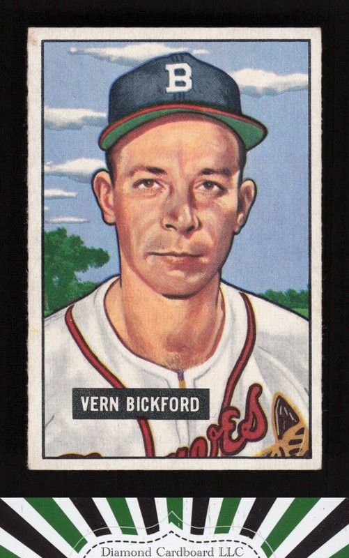 1951 Bowman #42 Vern Bickford VGEX, front
