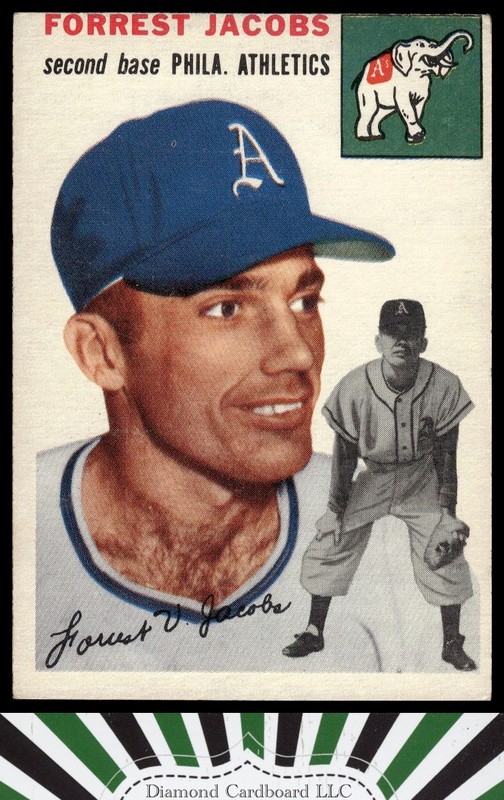 1954 Topps #129 Forrest Jacobs VGEX m, front