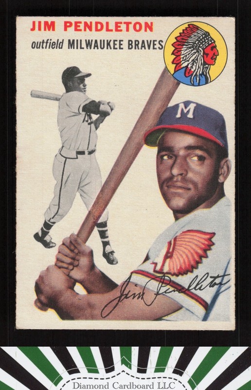 1954 Topps #165 Jim Pendleton VGEX a, front