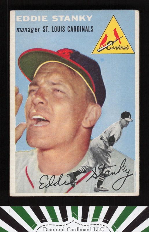 1954 Topps #38 Eddie Stanky VGEX b, front