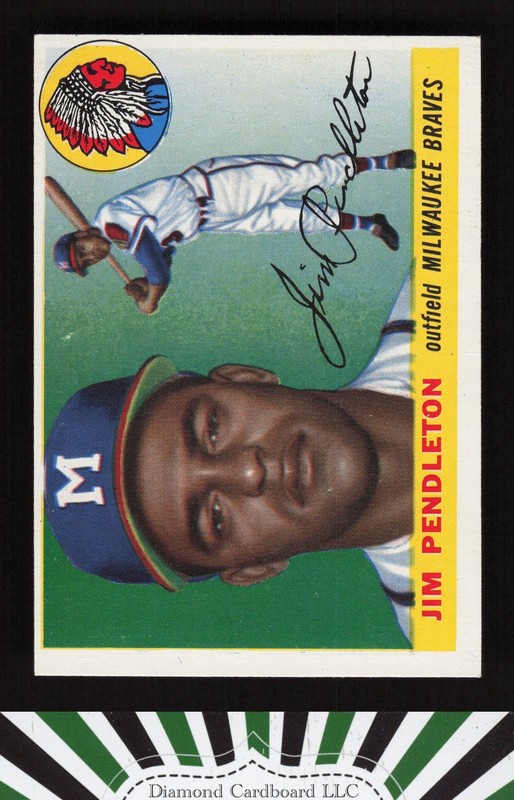 1955 Topps #15 Jim Pendleton EX e, front