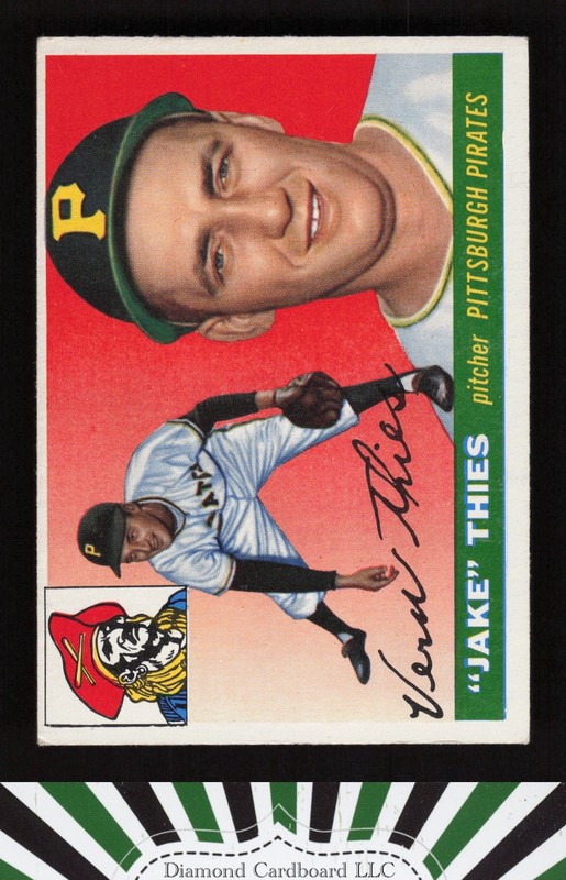 1955 Topps #12 Jake Thies VGEX i, front