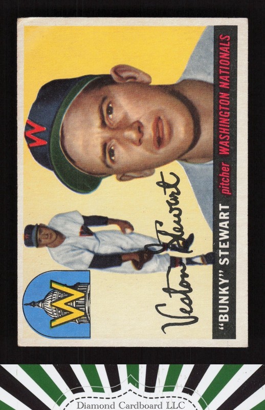1955 Topps #136 Bunky Stewart VGEX c, front