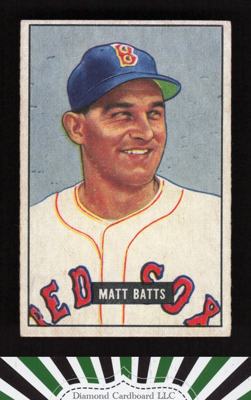 1951 Bowman #129 Matt Batts VGEX, front