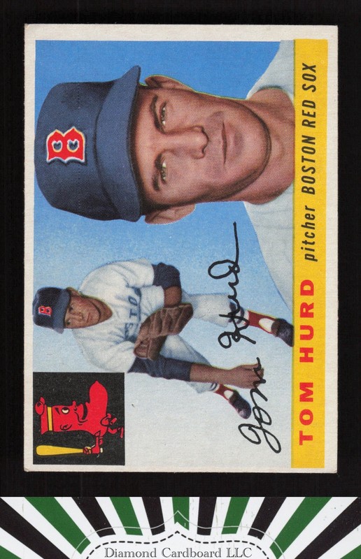 1955 Topps #116 Tom Hurd EX d, front