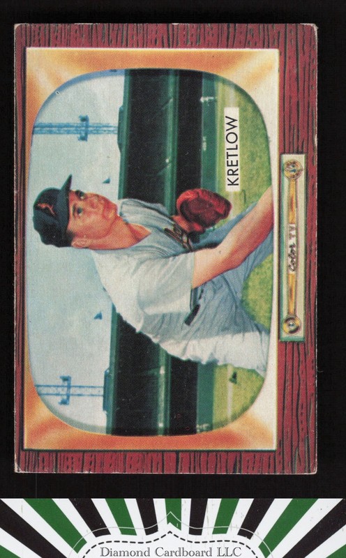 1955 Bowman #108 Lou Kretlow VGEX+, front