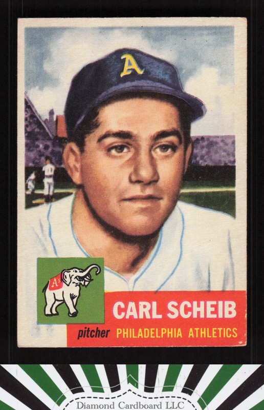 1953 Topps #57 Carl Scheib VG+ g, front